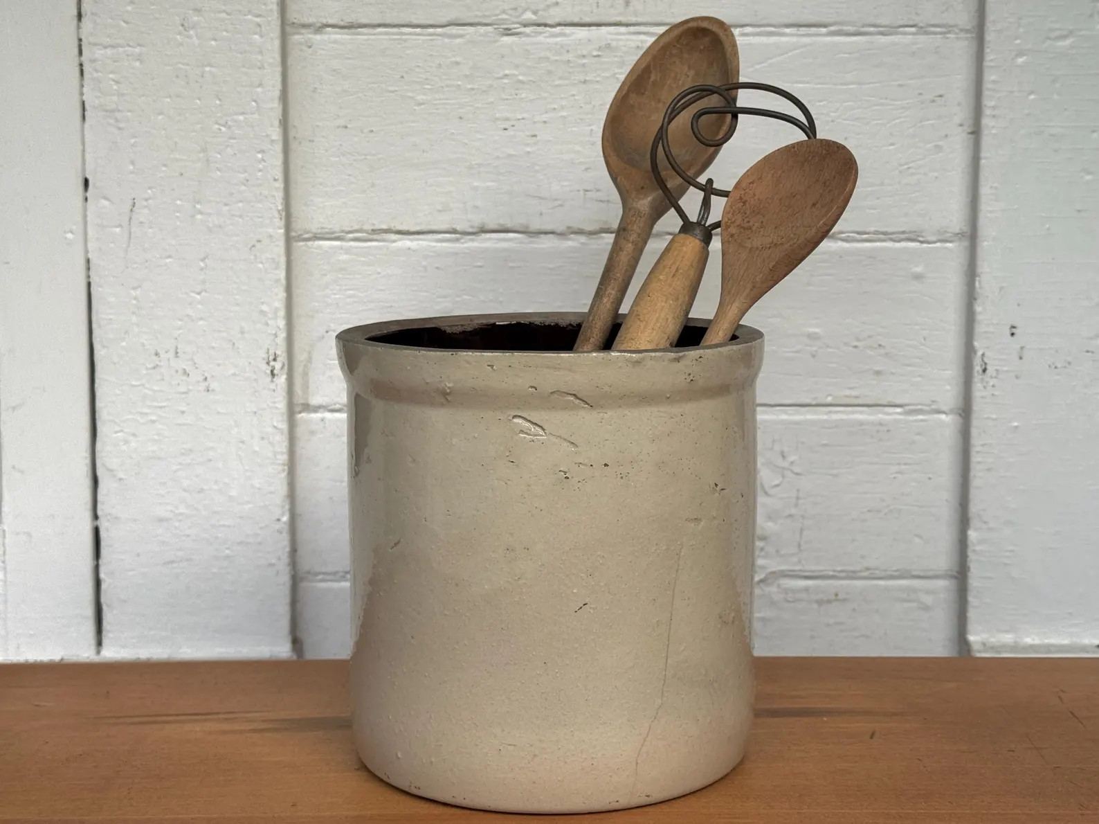 Antique Crock ~ 1800s Salt Glazed Crock ~ Early Crock ~ Utensil Crock ~ Primitive Antiques ~ Ston... | Etsy (US)