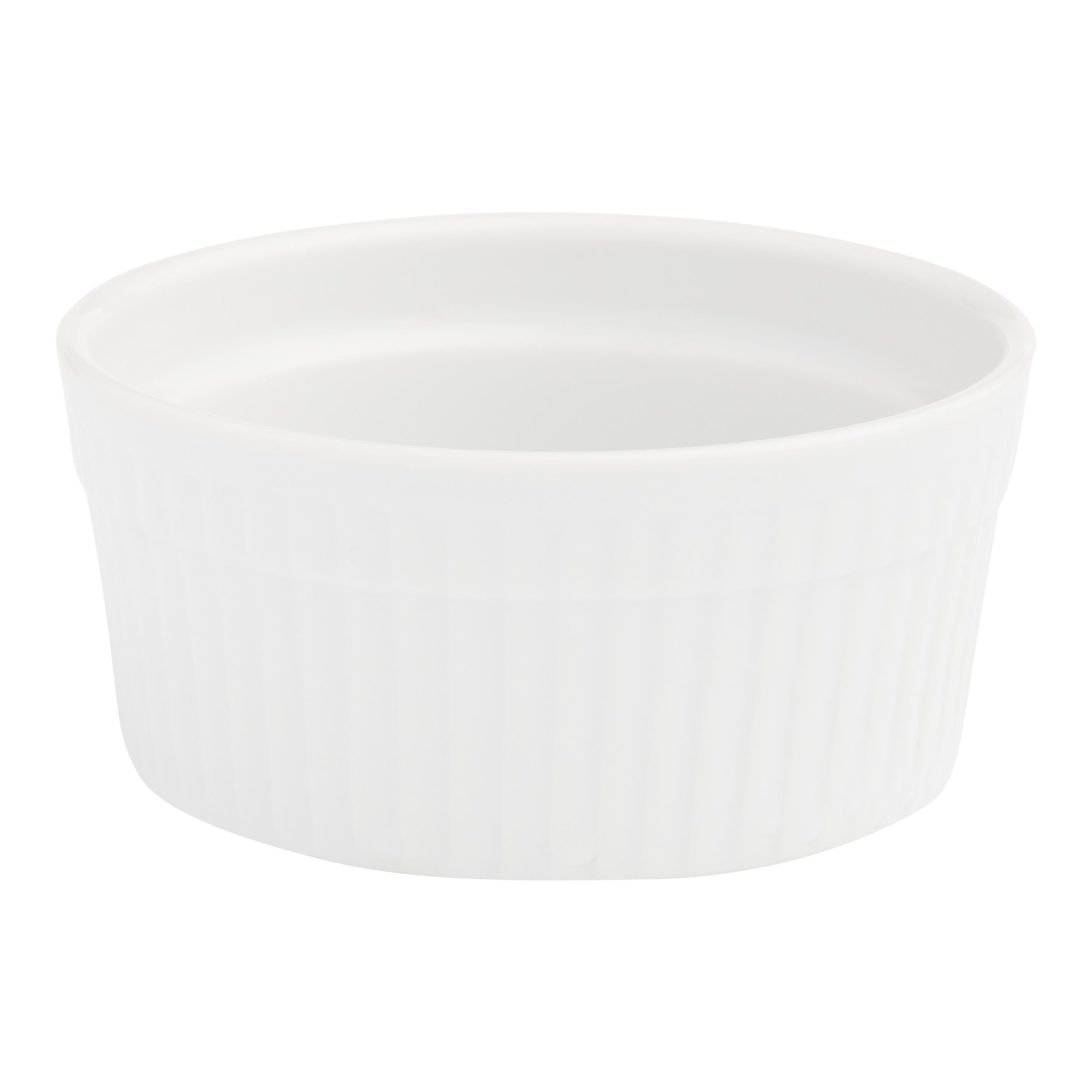 Medium White Ceramic Ramekins Set of 4 | World Market
