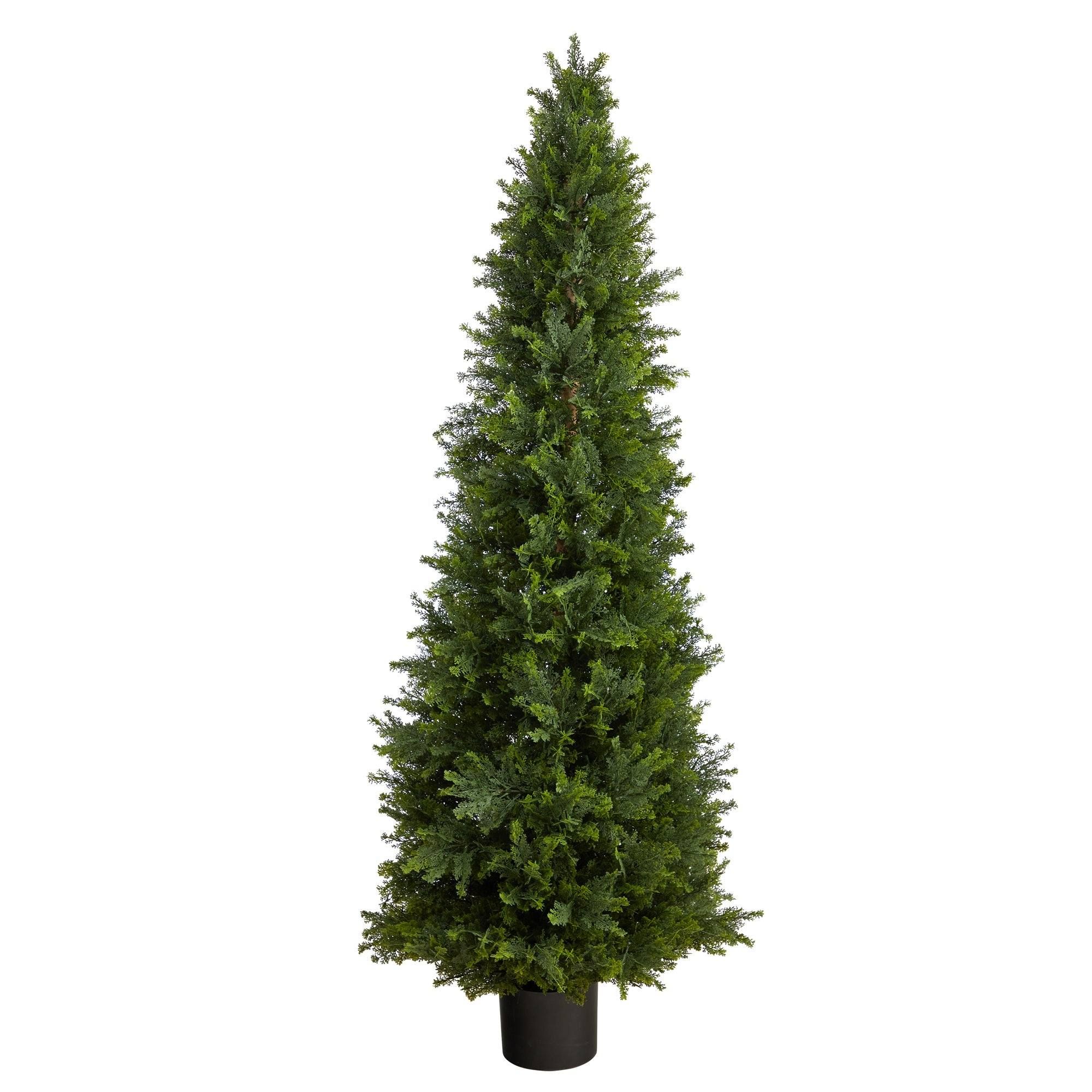 5.5’ Cypress Cone Topiary Artificial Tree UV Resistant (Indoor/Outdoor) | Nearly Natural | Nearly Natural