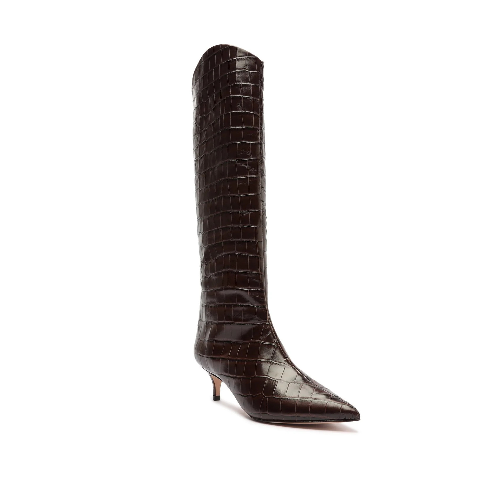 Maryana Lo Crocodile-Embossed Leather Boot | Schutz Shoes (US)