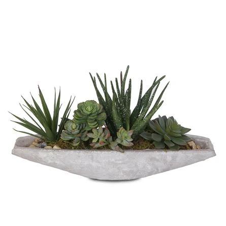 9'' Faux Succulent in Stone Pot | Wayfair North America