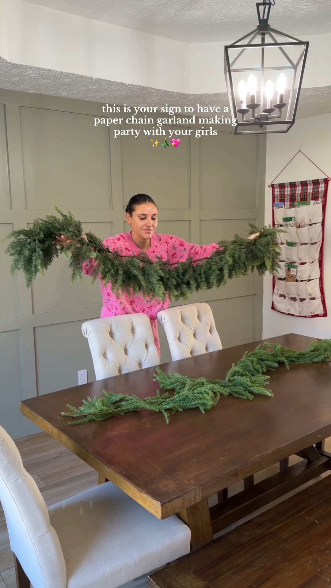 DIY paper chain garland making party with the girls! 💖🎄

#LTKHoliday #LTKHome #LTKSeasonal