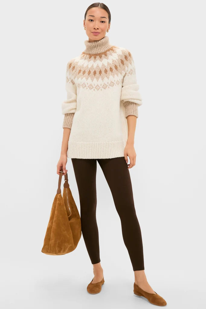 Ivory Camel Estelle Fair Isle Turtleneck | Tuckernuck (US)