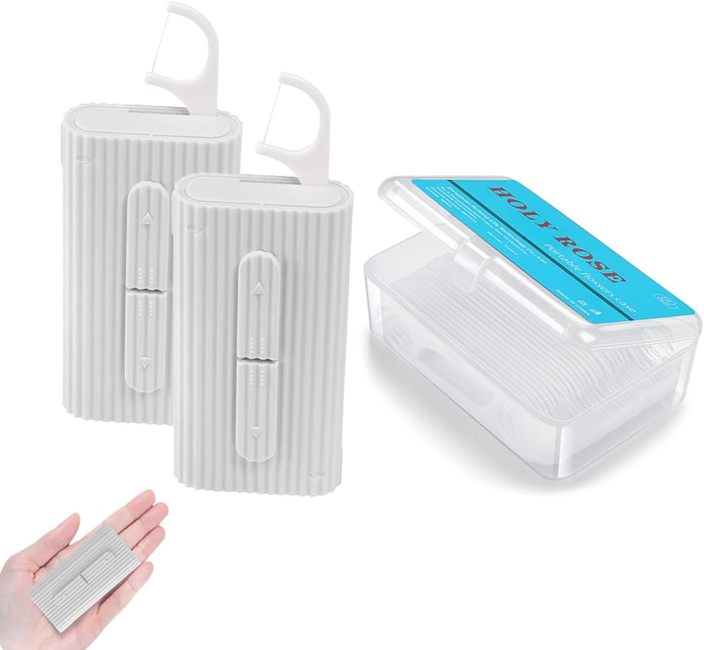 Portable Floss Dispenser Holy Rose Dental Floss Picks Storage Case with Adult Toothpicks Flossers... | Amazon (US)