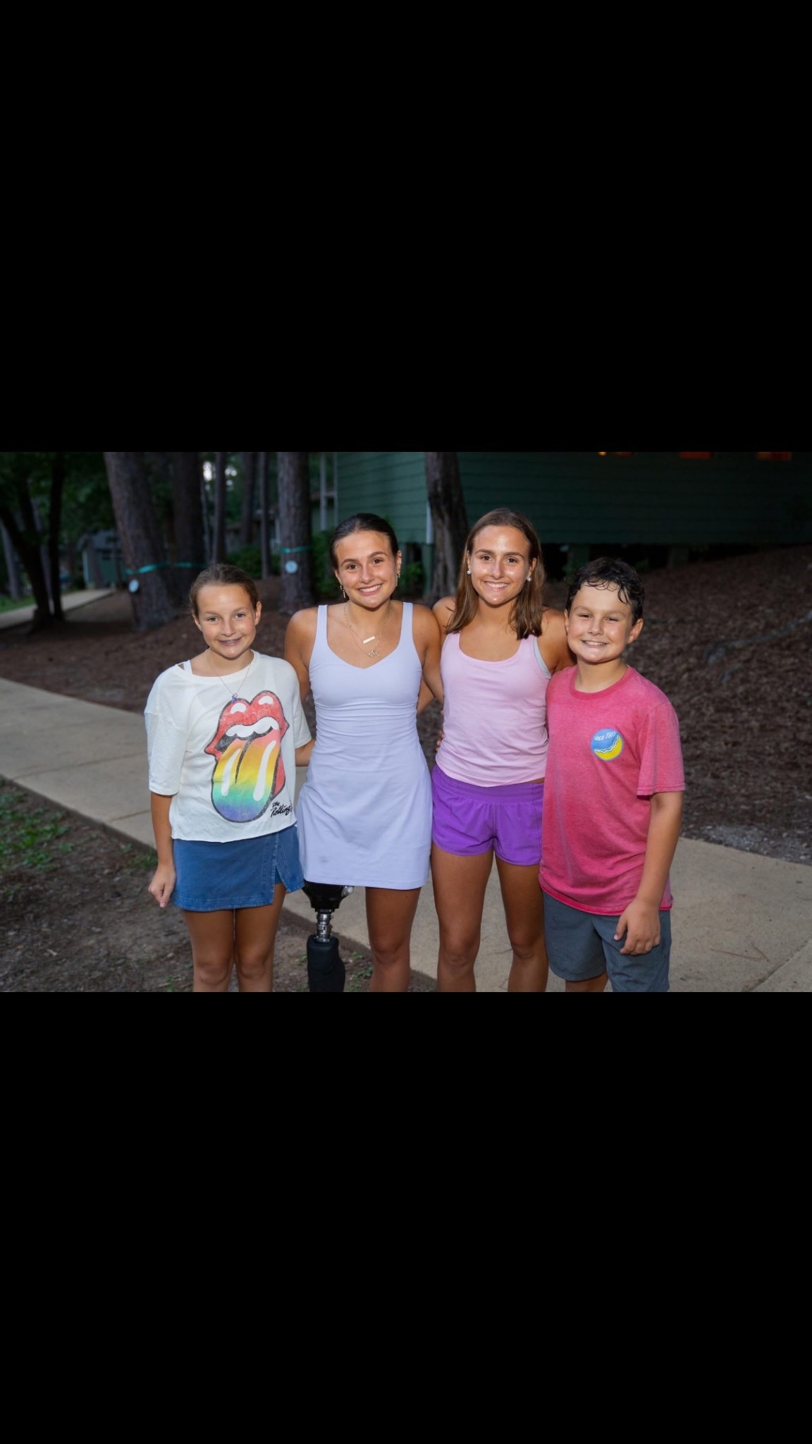 Fun outfits, athletic, siblings!