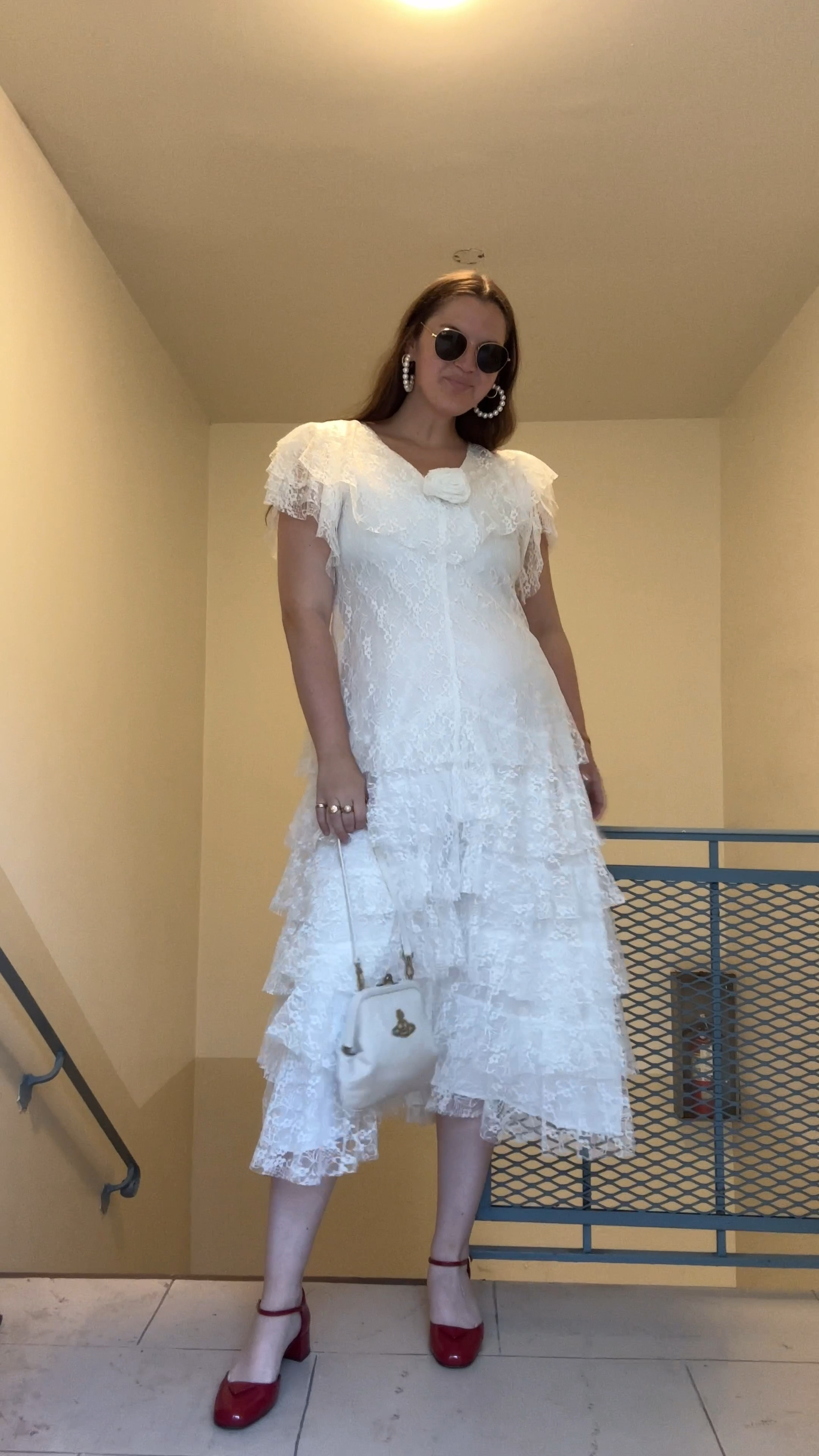 Sister Jane lace maxi dress, red Prada shoes, vivienne Westwood white bag 

#LTKFindsUnder50 #LTKStyleTip #LTKFindsUnder100