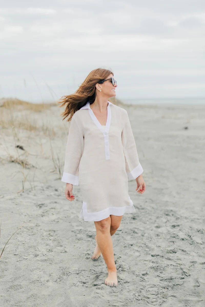 Fairfield Tunic Dress - Ecru/White | navyBLEU LLC