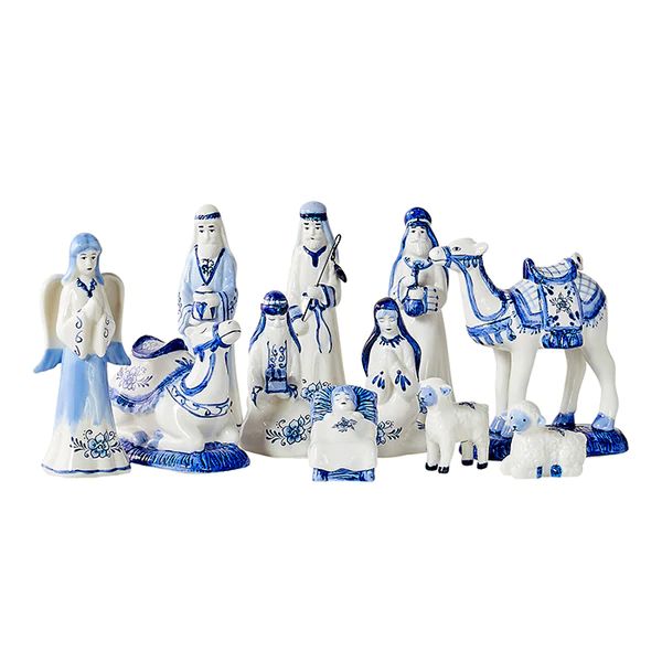 Blue & White Nativity Set | Caitlin Wilson Design