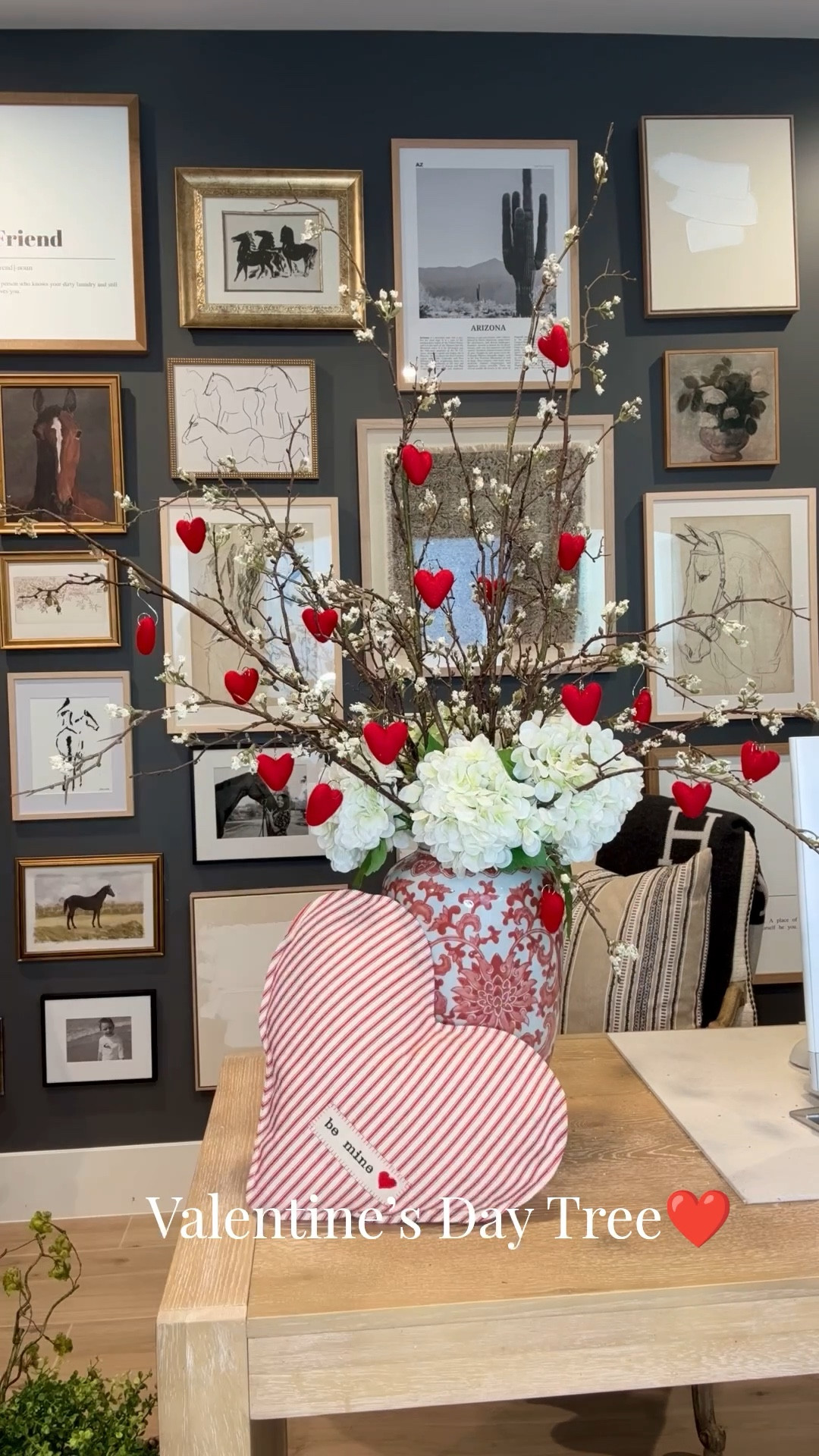 Valentine’s Day Tree with felt heart ornaments❤️
Perfect for Valentine’s Day faux flower arrangement 🌳❤️ #ltkvalentinesday

#LTKHome #LTKSeasonal