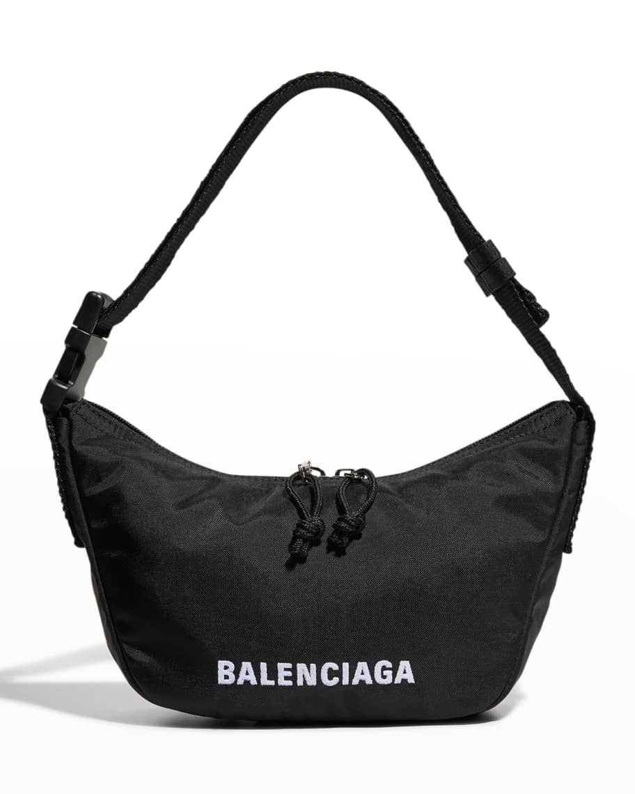 Balenciaga Wheel Logo Nylon Sling Shoulder Bag | Neiman Marcus