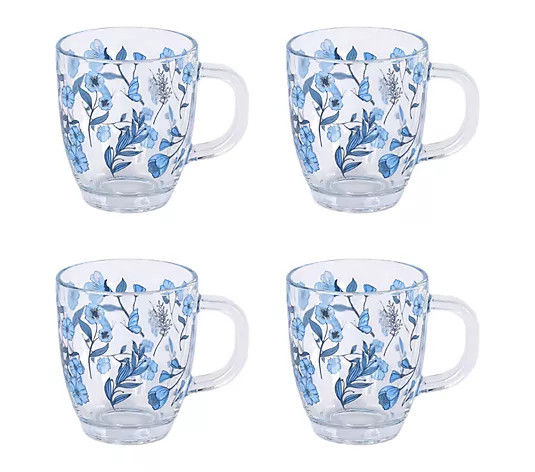 Make Your Selection: Temp-tations Set of (4) 12-oz Borosilicate Glass Mugs | QVC