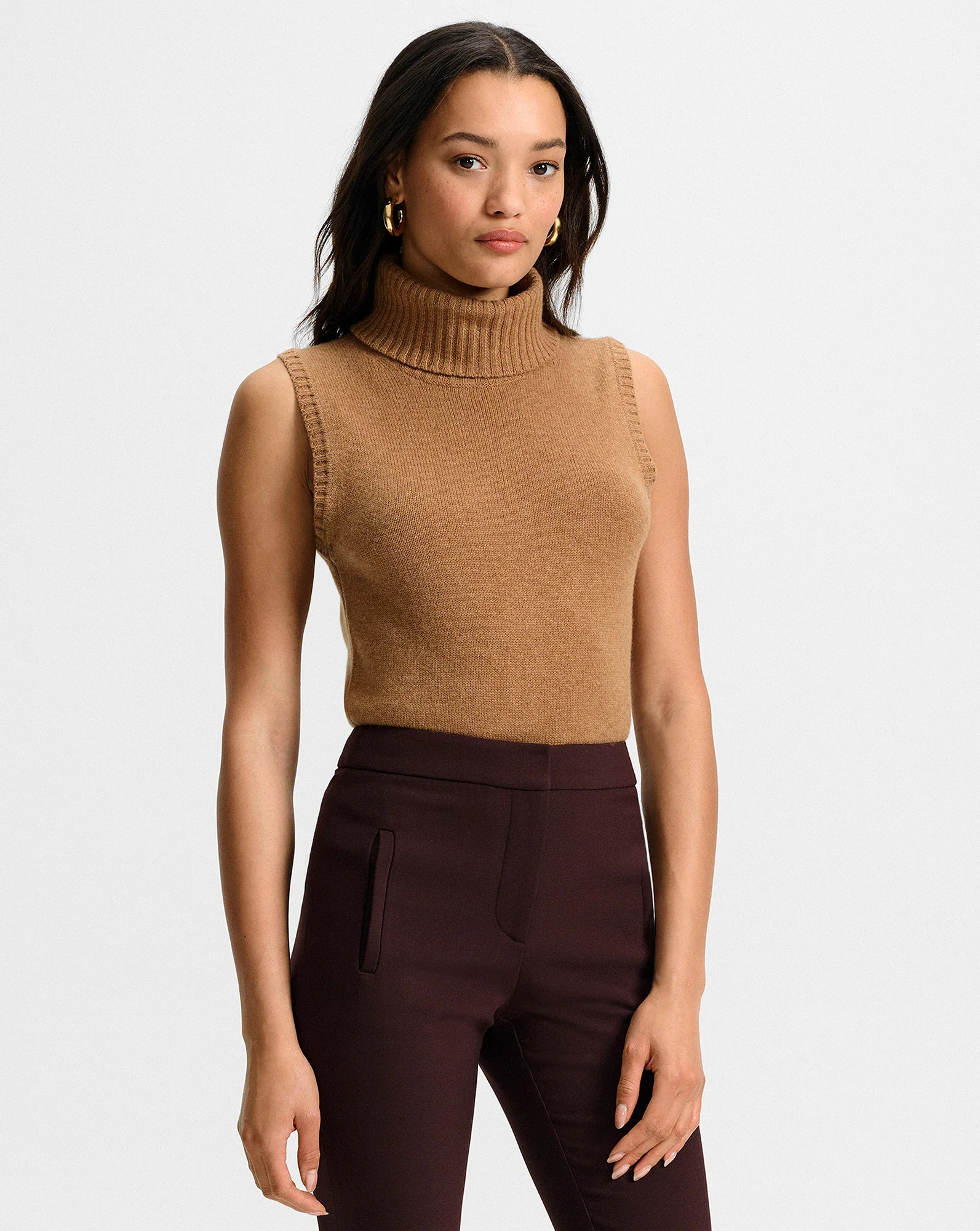Mazzy Cashmere Sleeveless Sweater | Veronica Beard