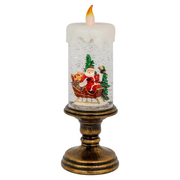 Northlight 11-Inch LED Lighted Glitter Snow Globe Candle Christmas Figurine | Target