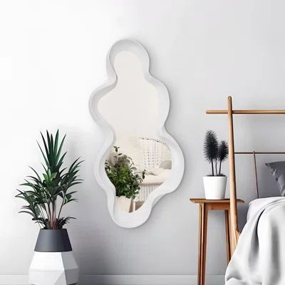 Black Wall Accent Mirror Decor, Accent Mirror Art on Wall, Glass, Acrylic 39 inch, 100 cm | Wayfair Professional