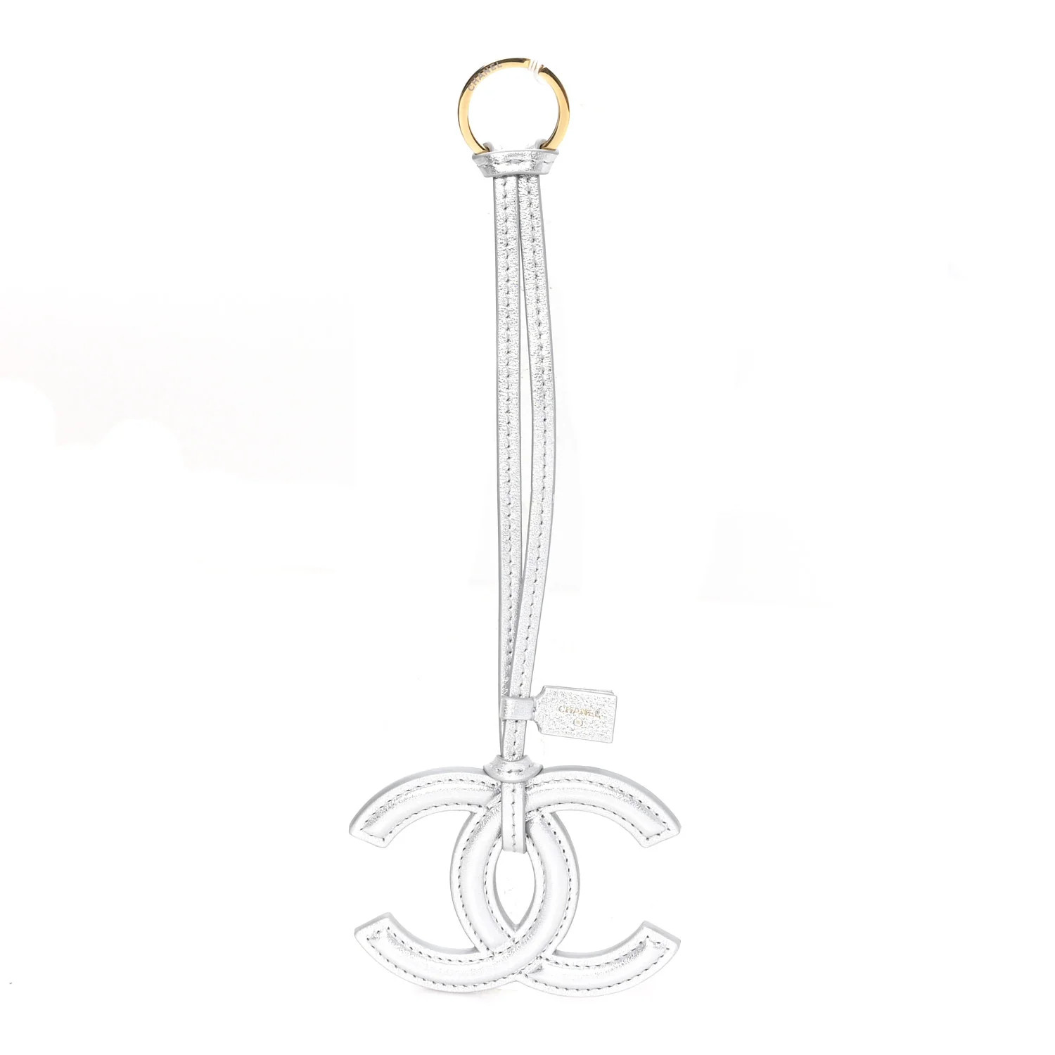 Chanel Metallic Lambskin Mini CC Bag Charm Silvery 1952859 | FASHIONPHILE (US)