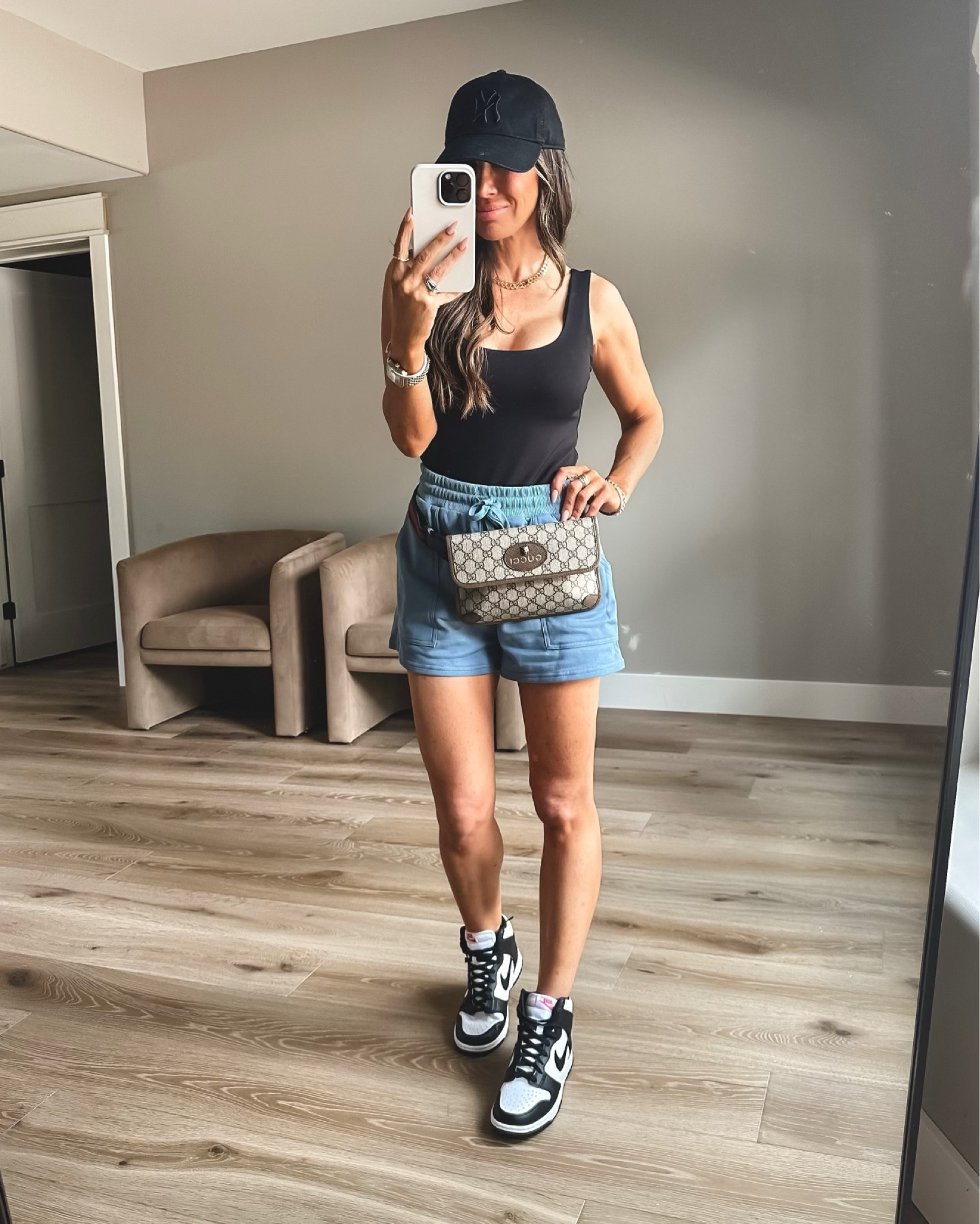 New Nike dunks, run tts 
Work with this two piece set from Amazon sz small
Drape sweatshirt w/bodysuit (small) 
Or wear as a matching set
Gucci belt bag 
Follow @liveloveblank for more Amazon finds #ltkfind #ltkunder50


#LTKitbag #LTKsalealert #LTKSeasonal