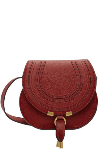 Burgundy Small Marcie Shoulder Bag | SSENSE