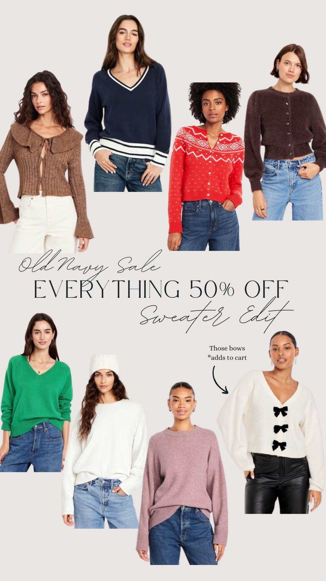 Cozy season is officially here — the sweaters are out, the coffee’s warm, and I’ve rounded up my favorites for this week’s fall sale 🍂
Think timeless knits, creamy neutrals, and a few classic stripes that go with everything from jeans to skirts.
Linked all my finds in LTK (everything’s on major sale right now!) — perfect for layering through November and even gift-giving later on.

🧺 Tap the link in bio or shop directly on @shop.ltk in my Fall Sweater Sale collection.
☕️ Tell me — are you more of a chunky knit or soft cardigan girl?

#LTKsale #LTKfall #LTKfinds #fallstyle #cozylayers #capsulewardrobe #christiancreator #fallhomevibes

#LTKStyleTip #LTKSeasonal #LTKSaleAlert