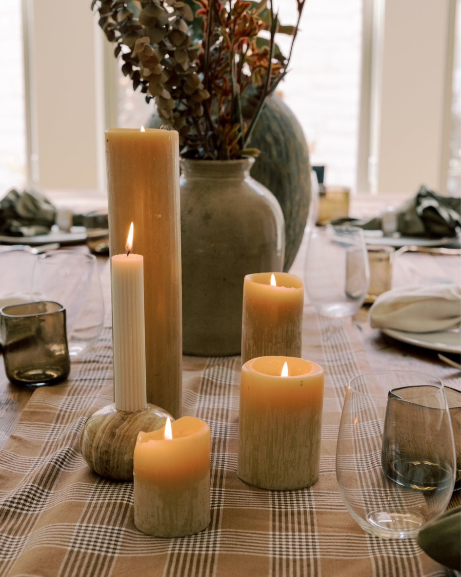 Tablescape layering: candles 

#LTKhome #LTKSeasonal