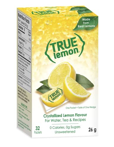 True Lemon - Crystallized Lemon For Water, Tea - Single-Serve Packets - Water Enhancer - 32-count | Amazon (US)