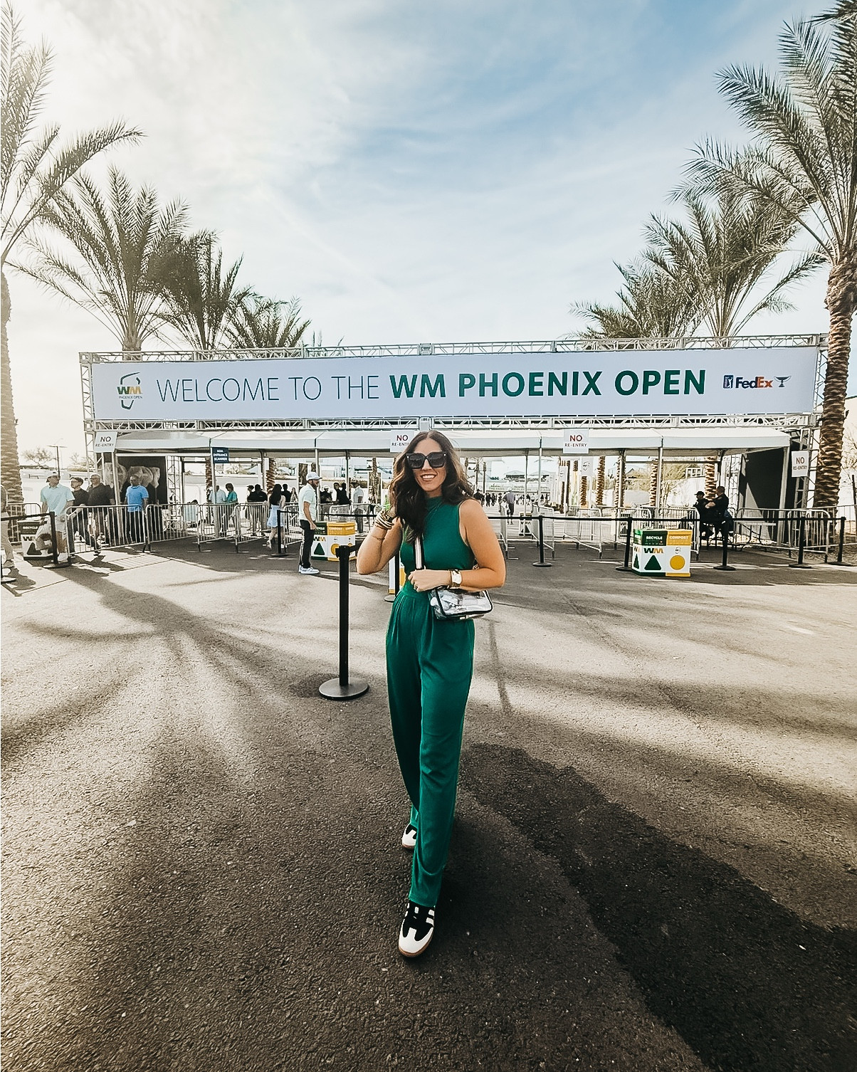 Waste management Phoenix open outfit ideas! What I wore last year! Green jumpsuit and sneakers! // size small 

Other outfit ideas are linked, so swipe through them all! 💚⛳️

New ideas coming soon! 

Scottsdale, waste management, golf event, PGA event, golf outfit ideas, Phoenix open outfit inspo 