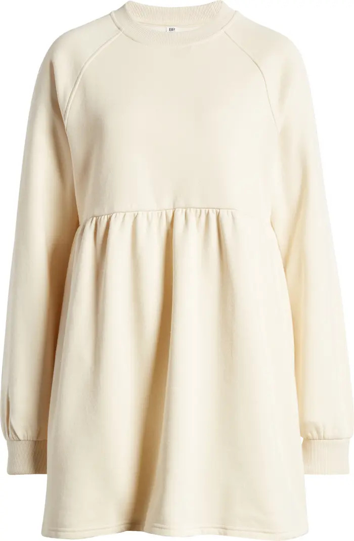 BP. Long Sleeve Fleece Swing Dress | Nordstrom | Nordstrom