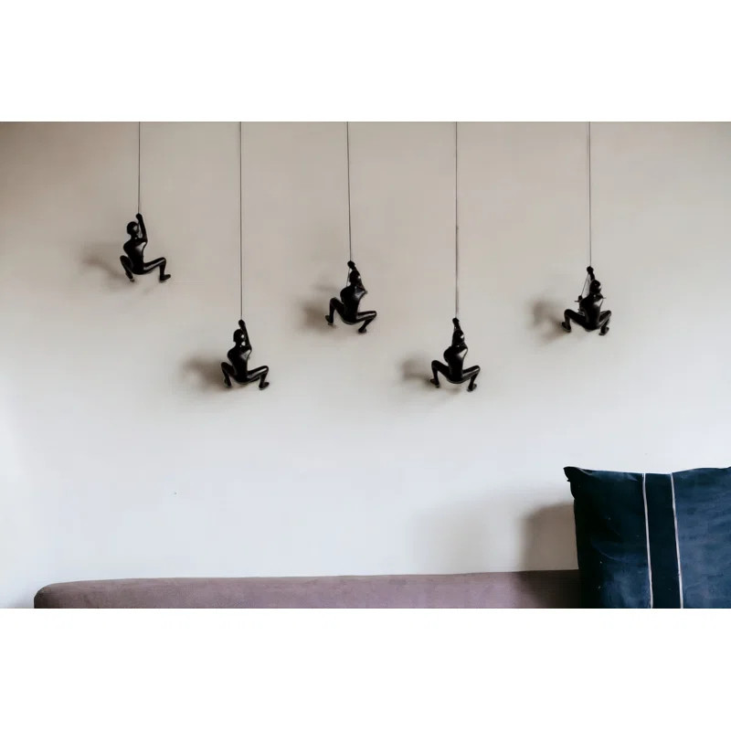 6" Resin Unique Climbing Men Wall Decor (Set of 4) | Wayfair North America