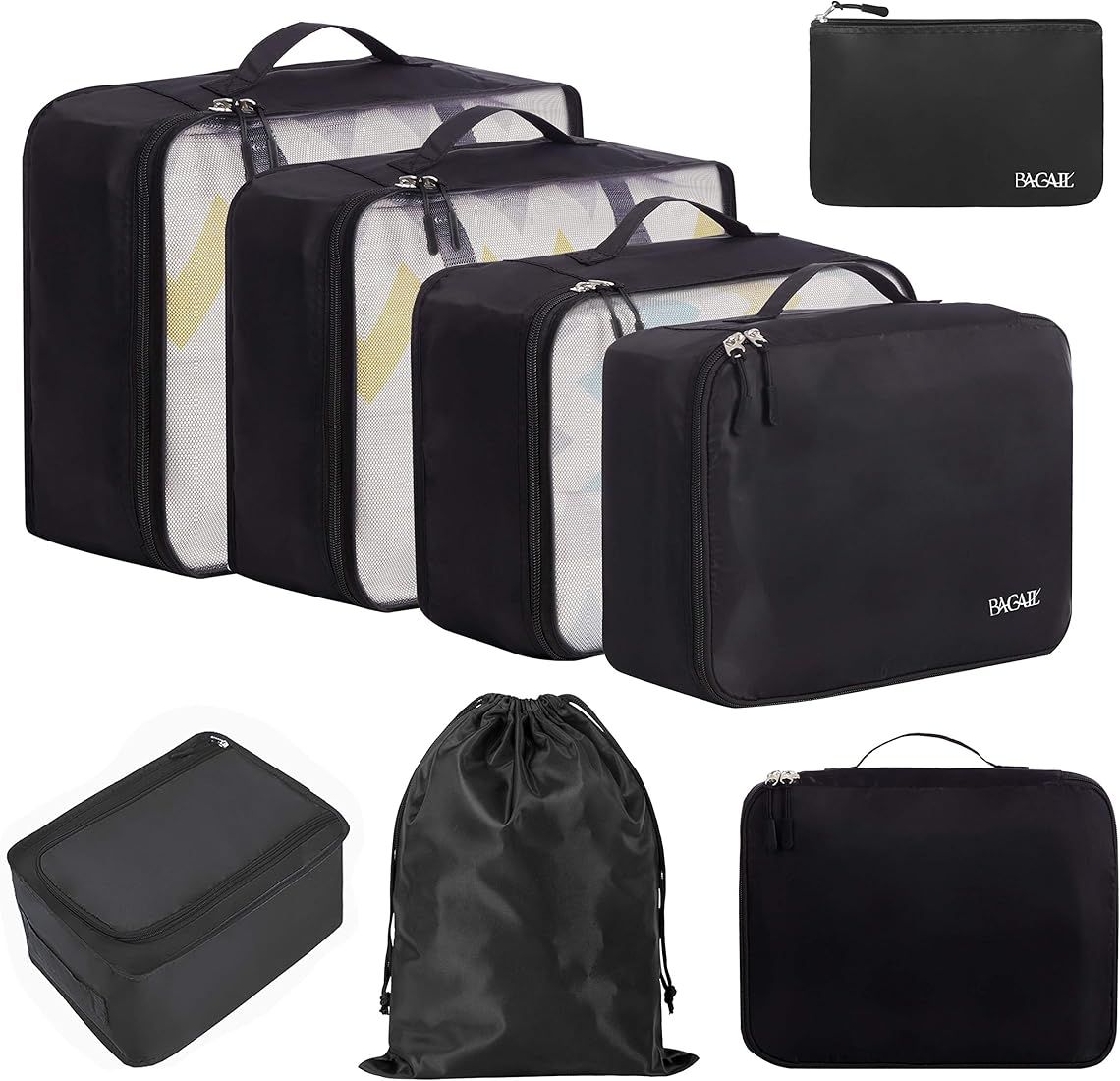 8 Set Packing Cubes Luggage Packing Organizers for Travel Accessories | Amazon (US)