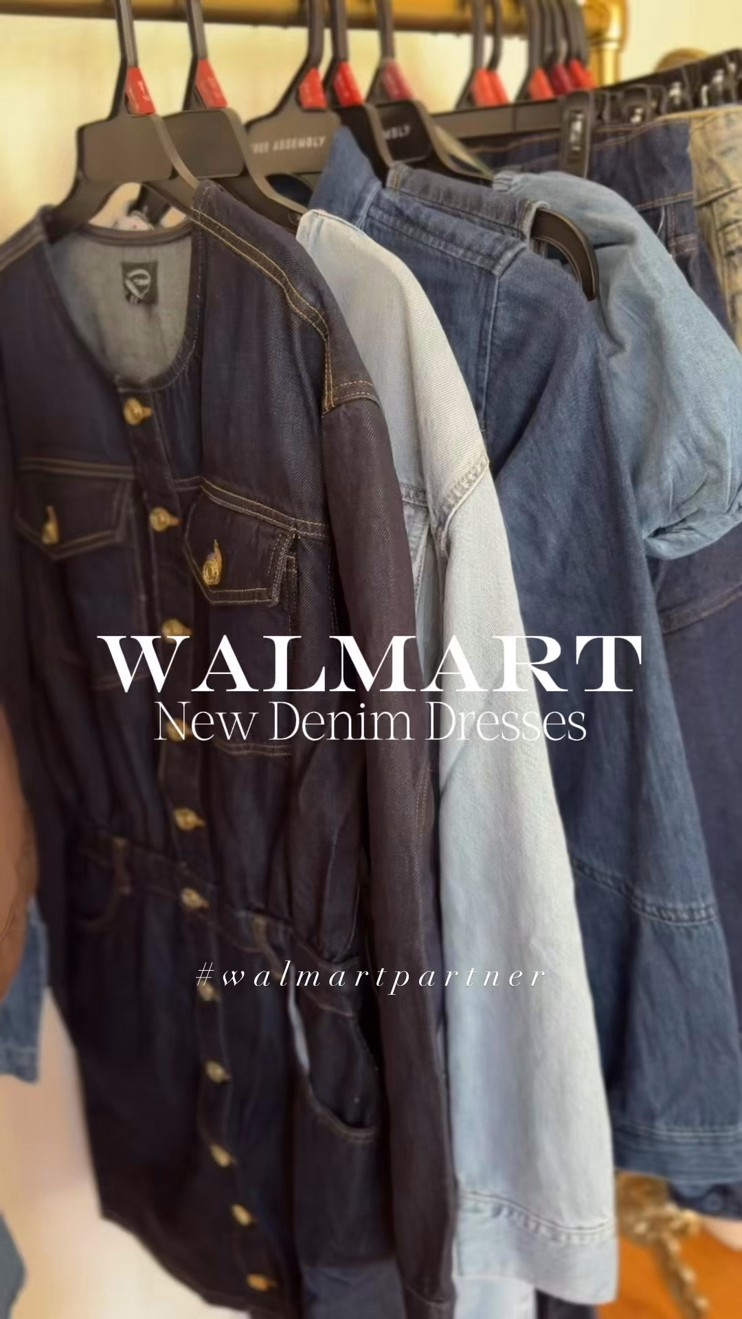 A denim dress is ALWAYS a good idea ✨ #walmartpartner #walmartstyle @walmartstyle