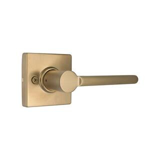Defiant Tonebridge Brushed Gold Dummy Door Handle with Square Rose 32LS3XM04A - The Home Depot | The Home Depot