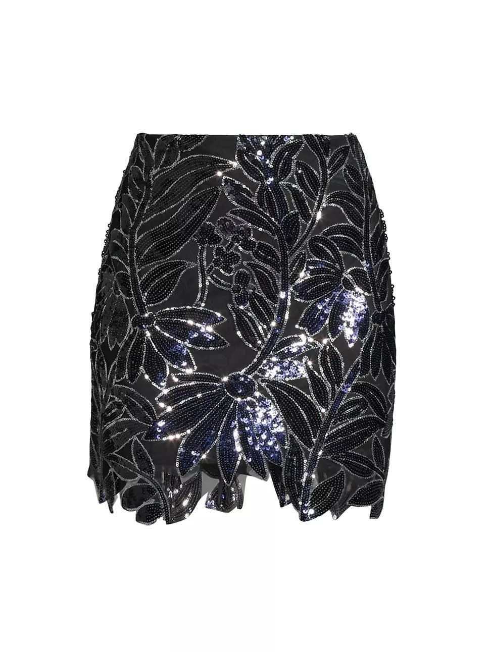 Milly Kristina Floral Sequined Miniskirt | Saks Fifth Avenue
