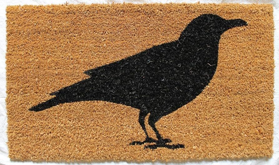 Evergreen Black Raven Welcome Mat | 28" x 16" | Halloween Crow Welcome Mat | Non-Slip Rubber Back... | Amazon (US)