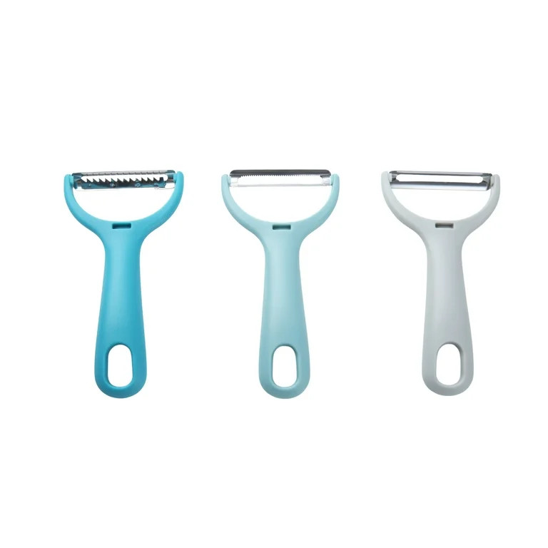 Mainstays 3-Piece Peeler Set with Serrated, Straight, and Julienne Blades, Assorted Colors | Walmart (US)