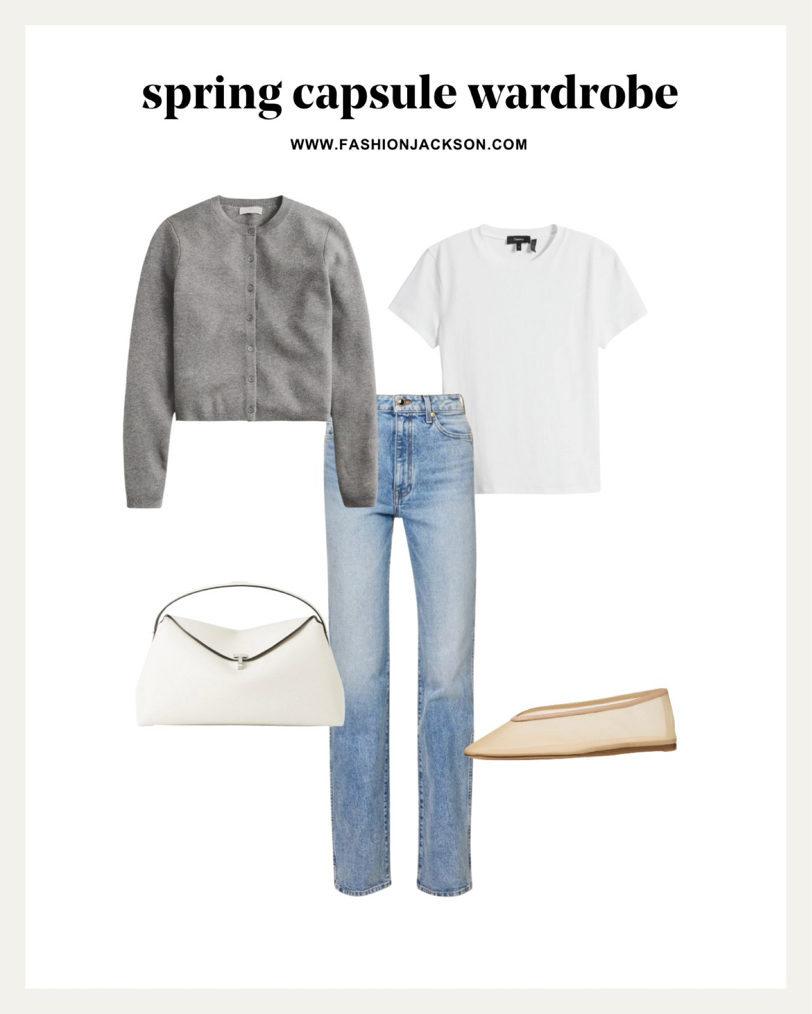 2024 Spring Capsule Wardrobe #springfashion #capsulewardrobe #springoutfit #springcapsule #greycardigan #mesh #balletflats #fashionjackson

#LTKstyletip #LTKfindsunder100 #LTKSeasonal