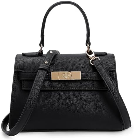 Small Crossbody Purse for Women Top Handle Bag Vegan Leather Designer Handbag Satchel Purse with ... | Amazon (US)