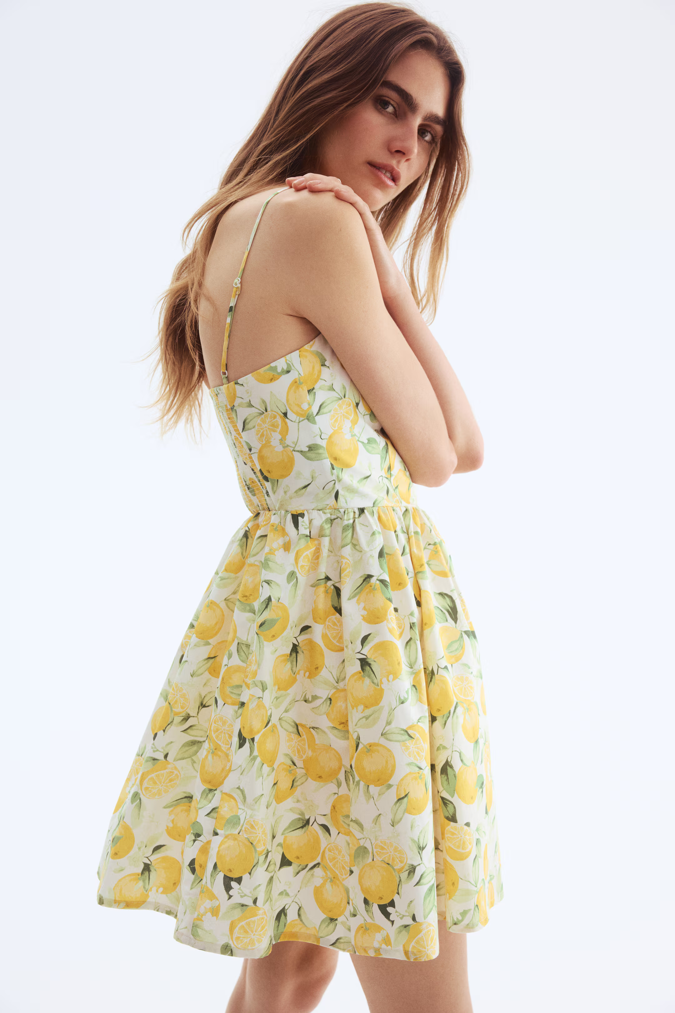 Cotton Dress with Flared Skirt | H&M (US + CA)