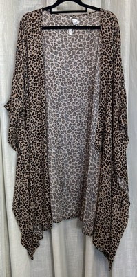 KMART Kimono women size L leopard print lightweight open jersey shirt cover all | eBay AU