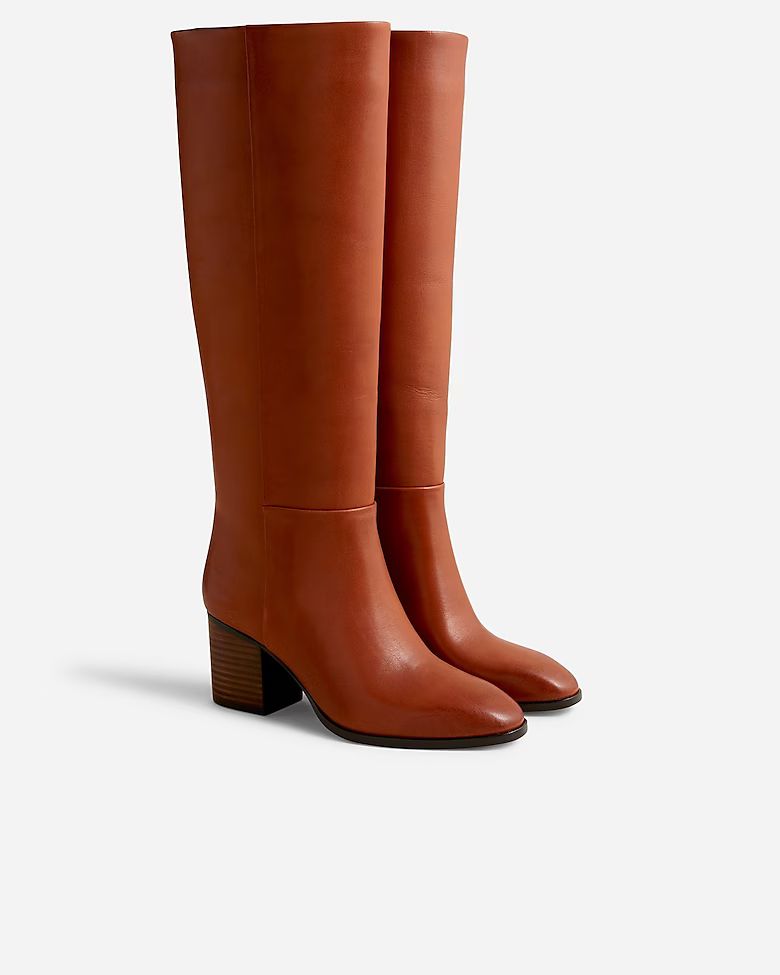 Sadie knee-high boots in leather | J. Crew US