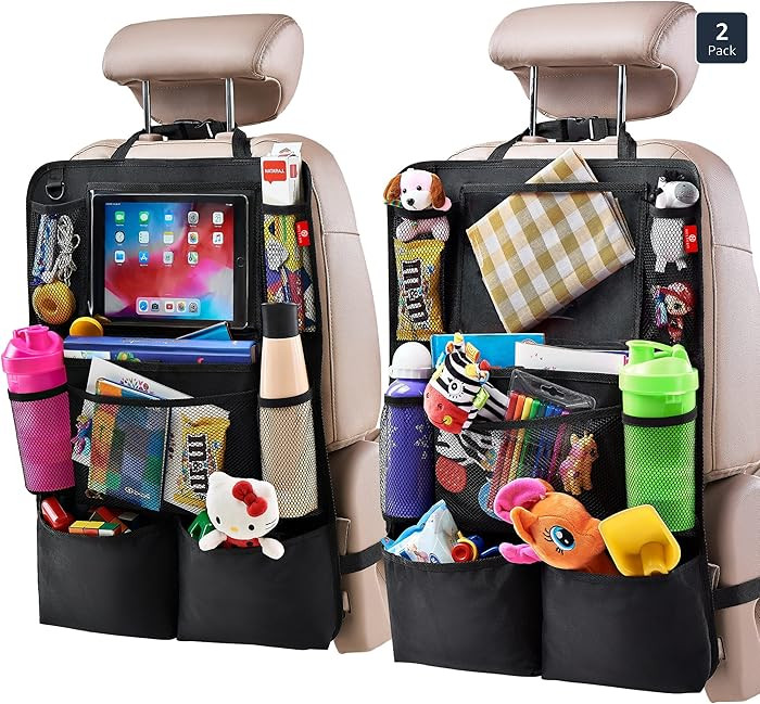 Helteko Backseat Car Organizer, Kick Mats Back Seat Protector with Touch Screen Tablet Holder, Ba... | Amazon (US)