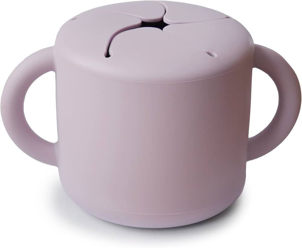 mushie Silicone Snack Cup | Spill Proof Food Container for Toddler and Baby (Soft Lilac) | Amazon (US)