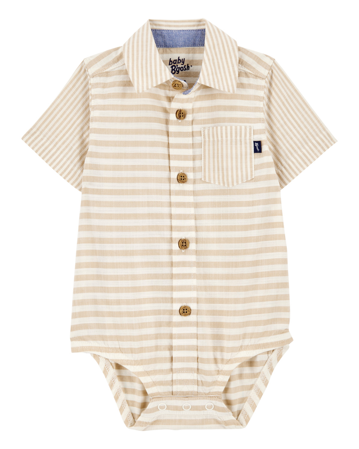 Baby Striped Button-Front Bodysuit | Carter's Inc