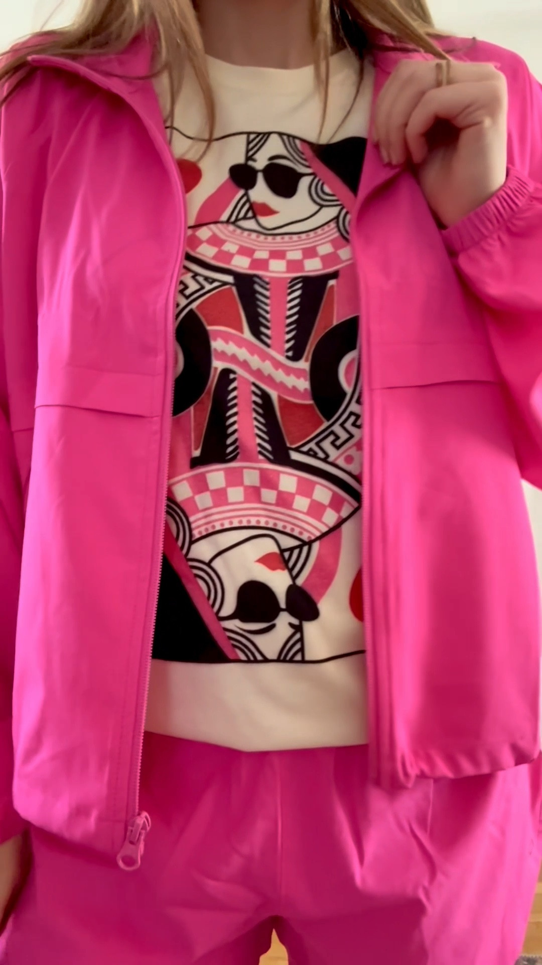 Blinded by the light aka my post-winter legs 😂

It was a long winter, but this matching set is screaming spring—and it’s on sale! 

This is perfect for errands, farmers market trips, kids sports games, basically anything! I'm in my true size medium in everything. If in between you could go up in the shorts. I love this bright pink!

This fun queen of hearts shirt is so cool in person. 

#LTKSpringSale #LTKootd #LTKmomlife