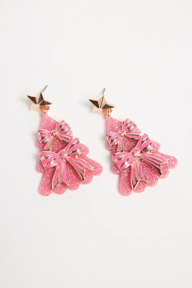 Denali Pink Christmas Tree Earrings SALE | Pink Lily