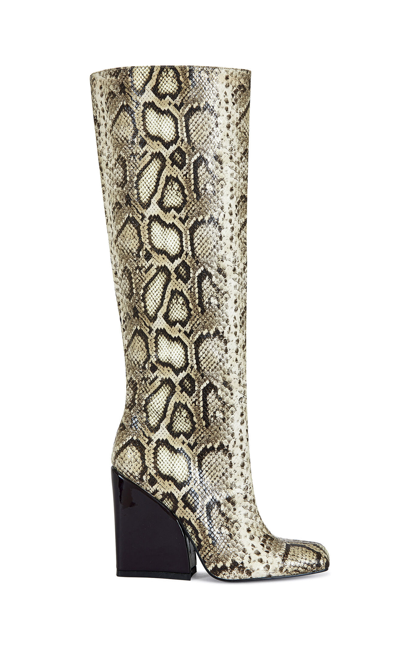 AZALEA WANG Women's Evergreen Snakeskin Block Heel Boots - Size 11 | PacSun
