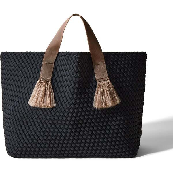 Tulum Large Tote With Zipped Pouch, Umbra - Naghedi NYC Bags & Luggage | Maisonette | Maisonette