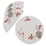 Manor Luxe Christmas Pine Cone Placemats, 16" Round, Natural | Amazon (US)