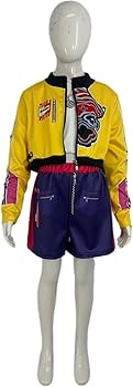 Rumi Costume for Girls Pop Singers Fancy Dress Halloween Outfits Include Jacket T-Shirt Shorts 3P... | Amazon (US)