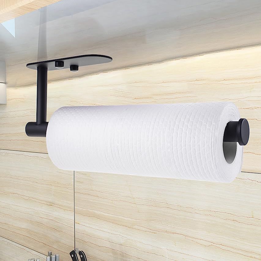 Paper Towel Holder Under Kitchen Cabinet - Self Adhesive or Drilling Paper Towel Holder Stick on Wal | Amazon (US)