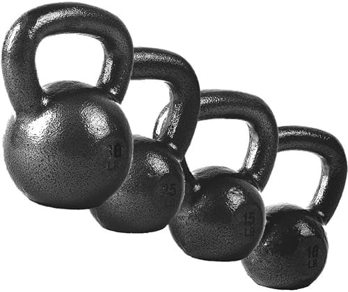 CAP Barbell Cast Iron Kettlebell - Coated Options, Singles and Sets, Multiple Weight Choices | Amazon (US)