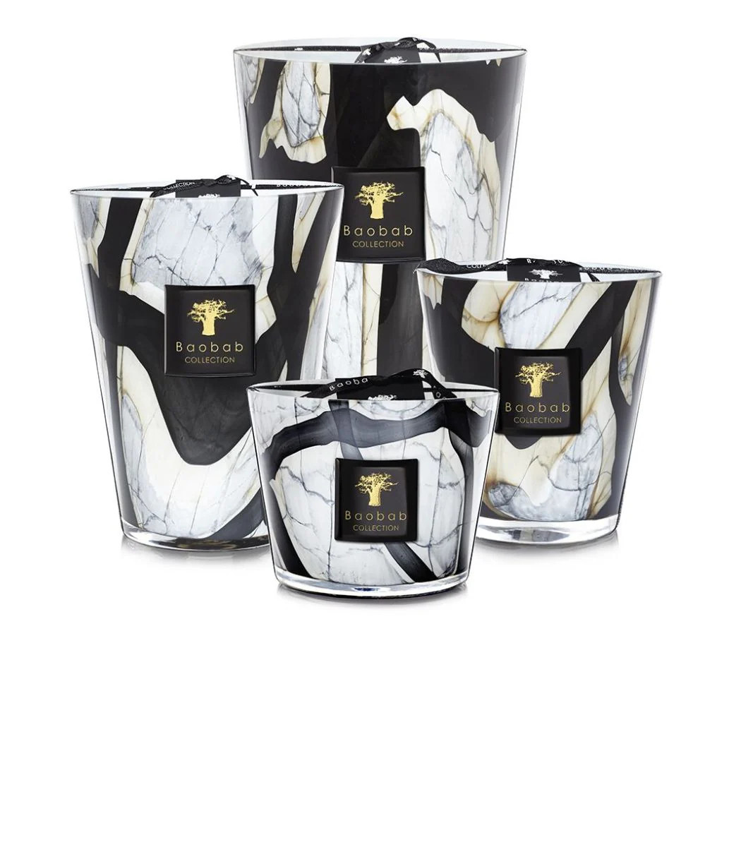 SCENTED CANDLE STONES MARBLE | Baobab Collection USA